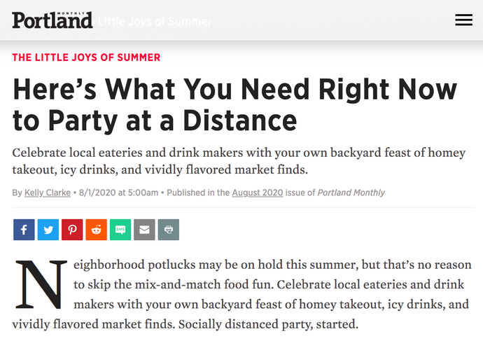 Featured in Portland Monthly's Little Joys of Summer